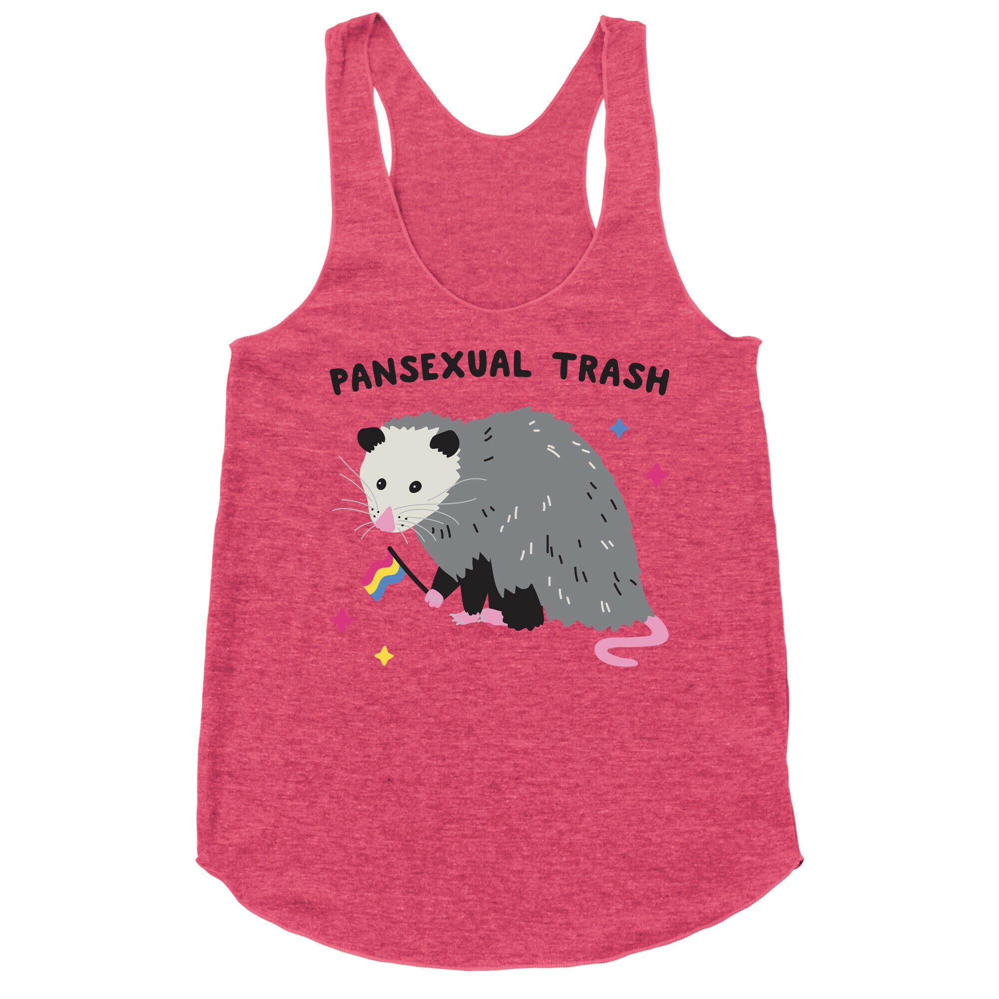 Pansexual Trash Opossum Racerback Tank